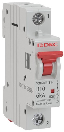 Выключатель автоматический DKC YON MD63 1п 63А B 6кА картинка